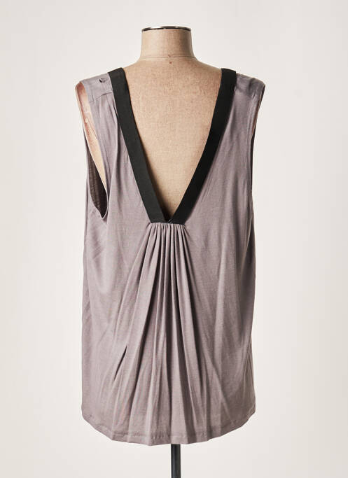 Débardeur gris LAUREN VIDAL pour femme