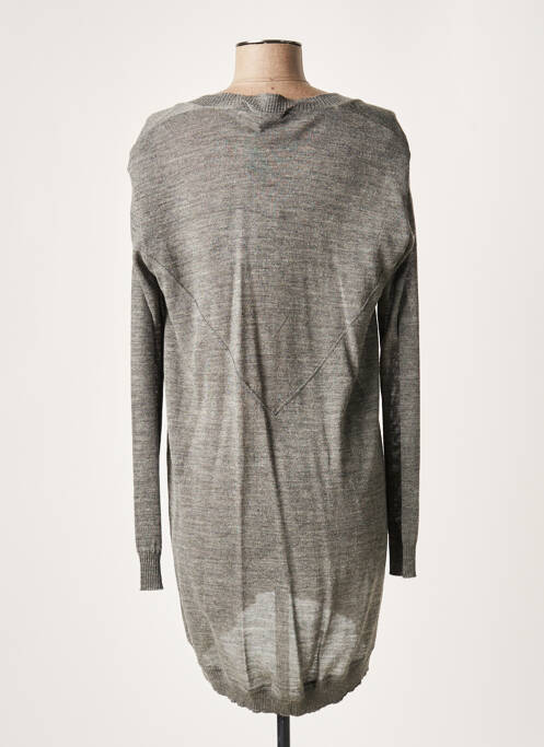Pull tunique gris LAUREN VIDAL pour femme