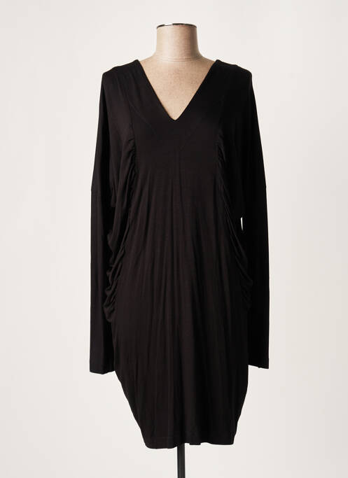 Robe mi-longue noir LAUREN VIDAL pour femme