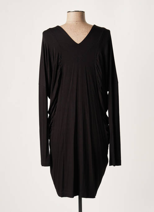Robe mi-longue noir LAUREN VIDAL pour femme