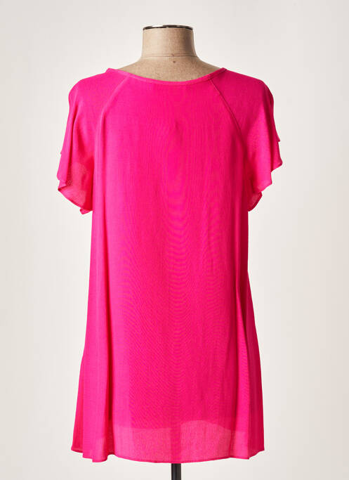 Tunique manches courtes rose LAUREN VIDAL pour femme