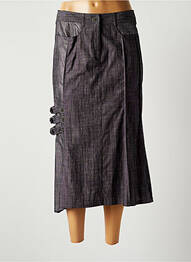 Jupe mi-longue taille normale gris LAUREN VIDAL femme