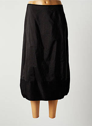 Jupe mi-longue taille normale noir LAUREN VIDAL femme
