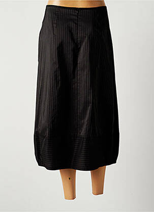 Jupe mi-longue taille normale noir LAUREN VIDAL femme