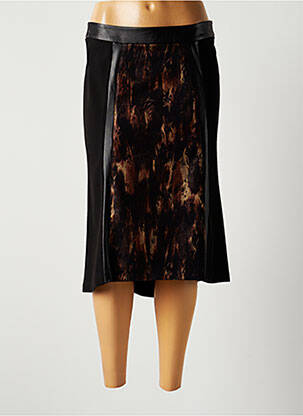 Jupe mi-longue taille normale marron LAUREN VIDAL femme