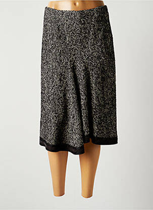Jupe mi-longue taille normale noir LAUREN VIDAL femme