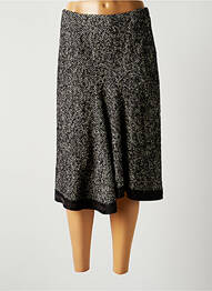 Jupe mi-longue taille normale noir LAUREN VIDAL femme