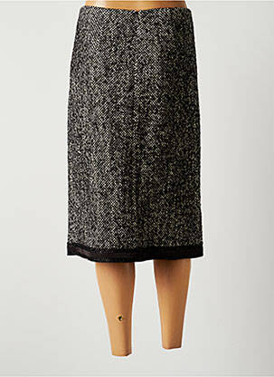Jupe mi-longue taille normale noir LAUREN VIDAL femme