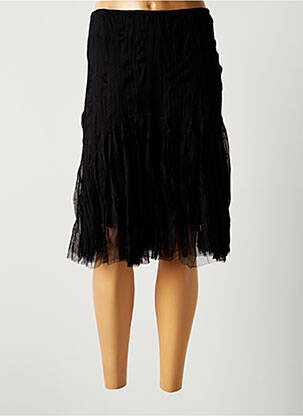 Jupe mi-longue taille normale noir LAUREN VIDAL femme