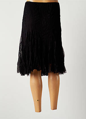 Jupe mi-longue taille normale noir LAUREN VIDAL femme