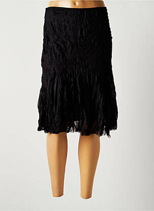 Jupe mi-longue taille normale noir LAUREN VIDAL femme