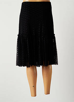 Jupe mi-longue taille normale noir LAUREN VIDAL femme