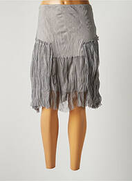 Jupe mi-longue taille normale gris LAUREN VIDAL femme