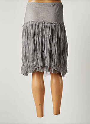 Jupe mi-longue taille normale gris LAUREN VIDAL femme
