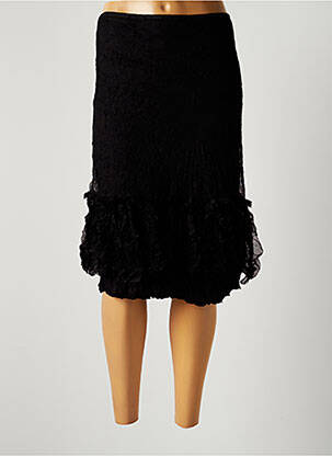 Jupe mi-longue taille normale noir LAUREN VIDAL femme