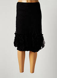 Jupe mi-longue taille normale noir LAUREN VIDAL femme