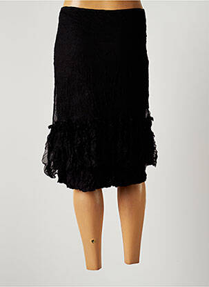 Jupe mi-longue taille normale noir LAUREN VIDAL femme