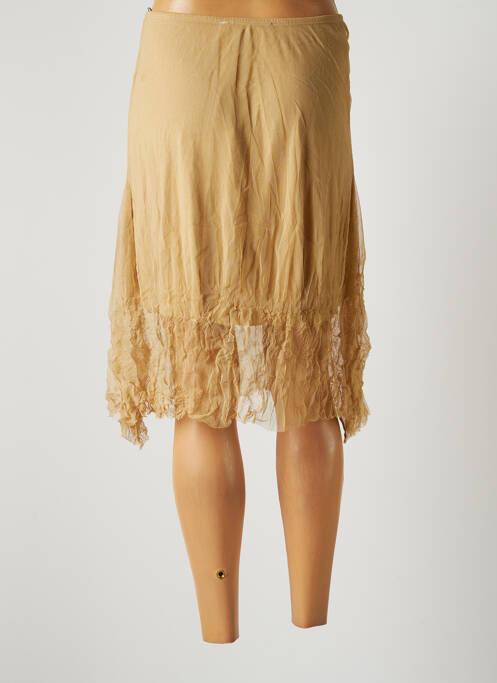 Jupe mi-longue beige LAUREN VIDAL pour femme