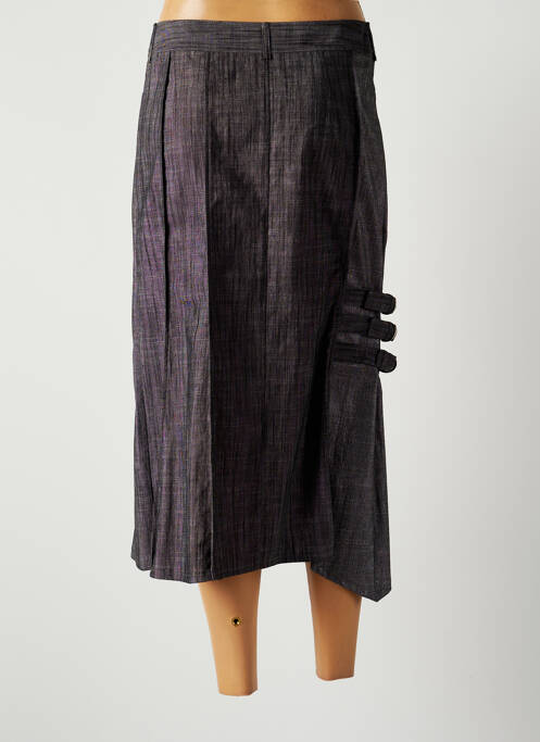 Jupe mi-longue gris LAUREN VIDAL pour femme