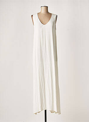 Robe longue sans manche sans manche blanc LAUREN VIDAL femme
