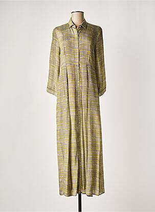 Robe longue manches longues manches longues gris LAUREN VIDAL femme