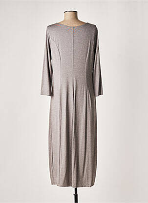 Robe longue manches longues manches longues gris LAUREN VIDAL femme