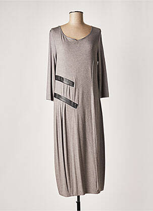 Robe longue gris LAUREN VIDAL pour femme