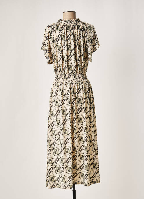 Robe longue beige LAUREN VIDAL pour femme