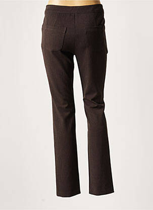 Pantalon slim stretch taille normale marron LAUREN VIDAL femme