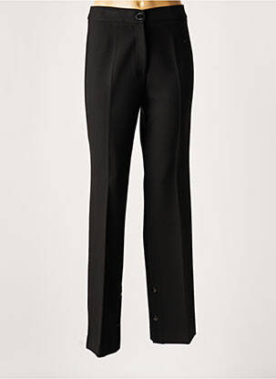 Pantalon large fermeture zippée sous rabat boutonné taille normale noir LAUREN VIDAL femme
