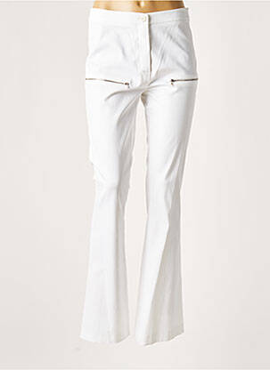 Pantalon flare stretch taille normale blanc LAUREN VIDAL femme