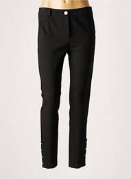 Pantalon slim taille normale taille normale noir LAUREN VIDAL femme