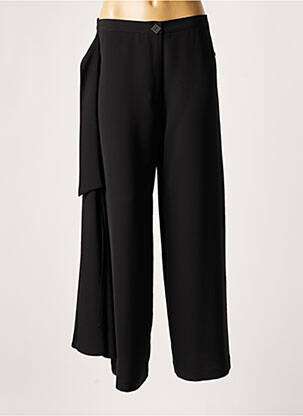 Pantalon large fermeture zippée sous rabat boutonné taille normale noir LAUREN VIDAL femme