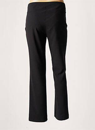 Pantalon droit tissage crêpe taille normale noir LAUREN VIDAL femme