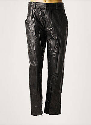 Pantalon large fermeture zippée sous rabat boutonné taille normale noir LAUREN VIDAL femme