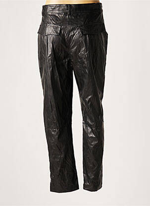 Pantalon large fermeture zippée sous rabat boutonné taille normale noir LAUREN VIDAL femme