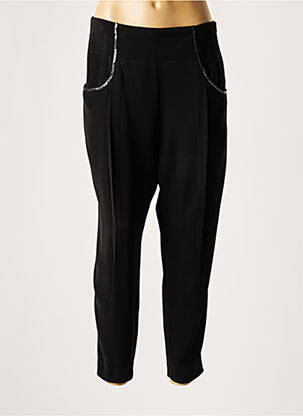 Pantalon large fermeture zip latéral taille normale noir LAUREN VIDAL femme