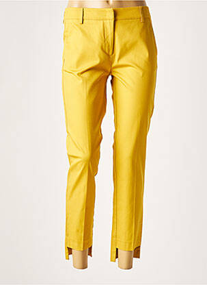 Pantalon chino taille normale taille normale jaune LAUREN VIDAL femme