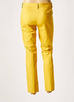Pantalon chino taille normale taille normale jaune LAUREN VIDAL femme
