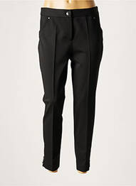 Pantalon 7/8 fermeture zippée sous rabat boutonné taille normale noir LAUREN VIDAL femme