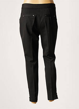 Pantalon 7/8 fermeture zippée sous rabat boutonné taille normale noir LAUREN VIDAL femme