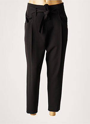 Pantalon 7/8 taille élastique taille normale noir LAUREN VIDAL femme
