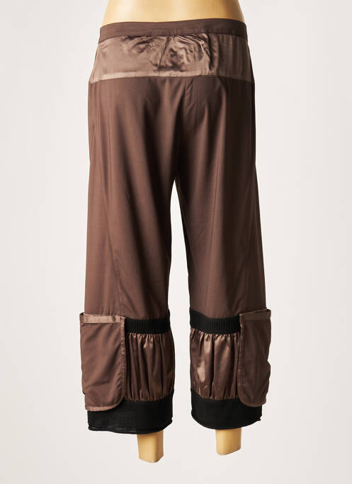 Pantacourt marron LAUREN VIDAL pour femme