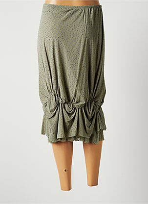 Jupe mi-longue stretch vert LAUREN VIDAL femme