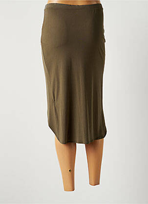 Jupe courte taille élastique vert LAUREN VIDAL femme