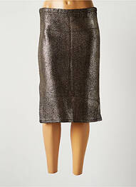 Jupe mi-longue coupe droite beige LAUREN VIDAL femme