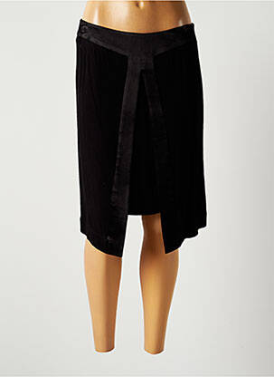 Jupe mi-longue taille normale noir LAUREN VIDAL femme