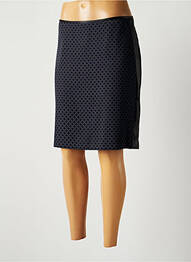 Jupe mi-longue coupe droite bleu LAUREN VIDAL femme