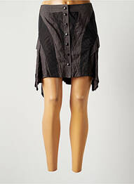 Jupe courte poches gris LAUREN VIDAL femme