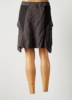 Jupe courte poches gris LAUREN VIDAL femme